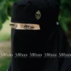 palm pendant niqab black oval