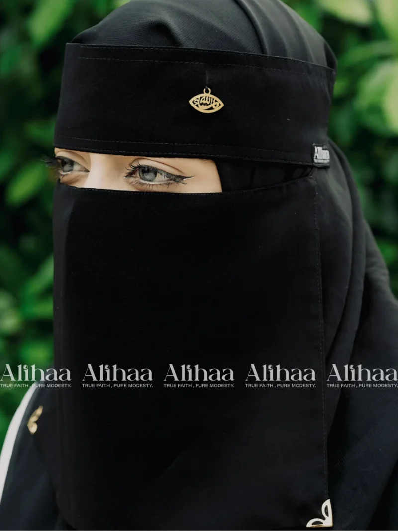 allah pendant niqab black