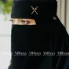 sword pendant niqab black