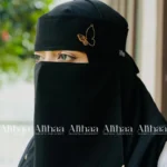 butterfly pendant niqab black