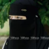 infinity pendant niqab black