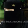 butterfly pendant niqab black