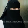 coin pendant niqab black