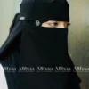 stone pendant niqab black