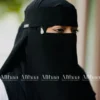 drop pendant niqab black