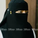 hourglass pendant niqab black