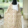 Cream Beige Floral Printed Abaya for Muslim Women