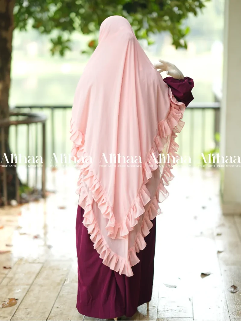 Baby Pink Hoor Khimar for Muslim Women
