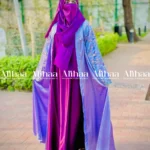 Royal Purple Abaya Set for Muslim Women