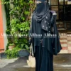 Midnight Black Karchupi Abaya for Muslim Women