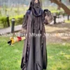Midnight Black Abaya Set for Muslim Women