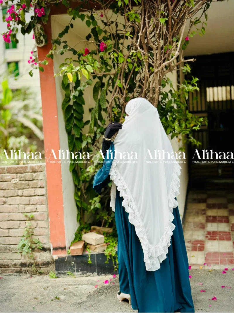 Pearl White Hoor Khimar for Muslim Women