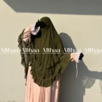 Olive Green Hoor Khimar for Muslim Women